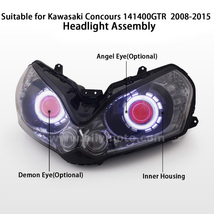 022 Headlight Kawasaki 1400Gtr Concours14 Zg1400 2008-2015-3